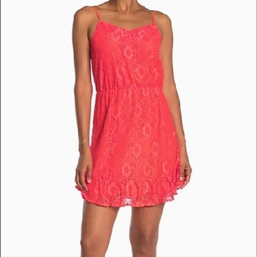Collective Concepts NWT Coral Sleeveless Lace Dress Size S